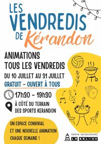 Affiche de l'évènement Les vendredis de Kerandon